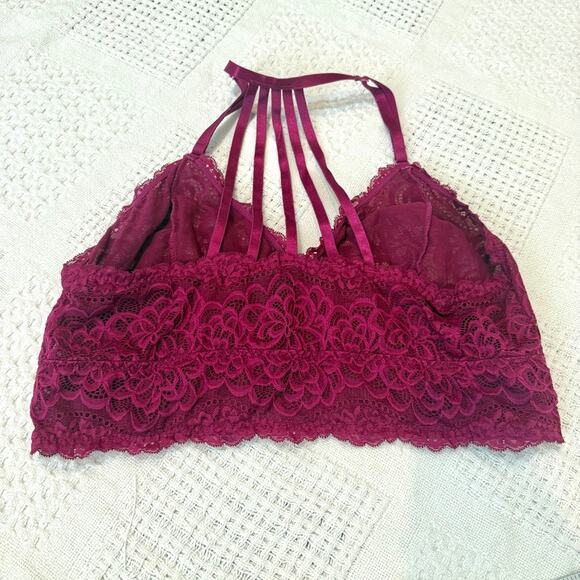 Torrid 2 lace strappy lattice back bralette sheer mesh BC 2645 - Picture 7 of 8